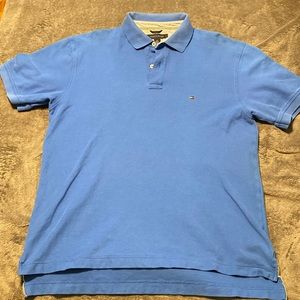 Blue Tommy Hilfiger collared shirt size large
